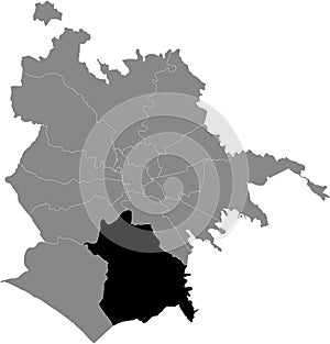 Location map of Municipio IX â€“ EUR municipality