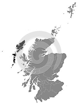 Location Map of Na h-Eileanan Siar Western Isles Council Area photo
