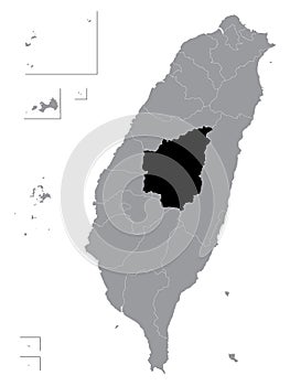 Location Map of Nantou County