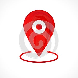 Location map navigation icon, gps pointer mark