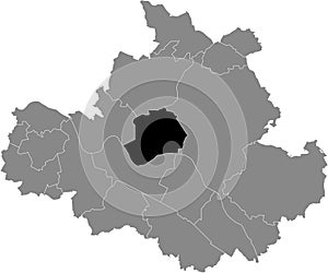 Location map of the Neustadt district of Dresden, Germany