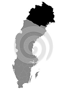 Location Map of Norrbotten County