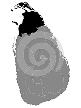 Location Map of Northern Province