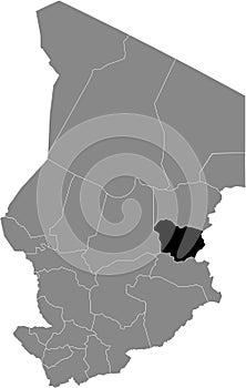 Location map of the OuaddaÃ¯ region