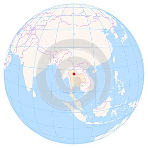Location Map of Phrae Airport (Phrae, Thailand). IATA-code PRH