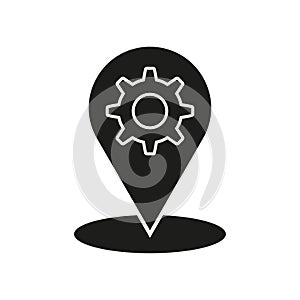 Location map pin setting icon. Vector illustration. EPS 10.