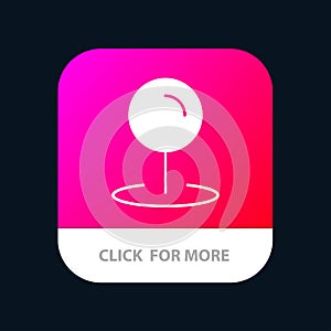 Location, Map, Pointer Mobile App Button. Android and IOS Glyph Version