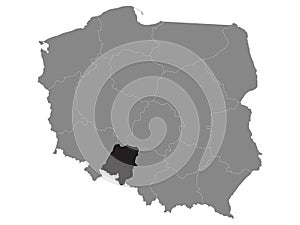 Location Map of Province Opole