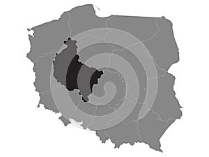 Location Map of Province Wielkopolska