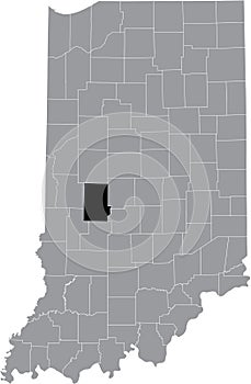 Location map of the Putnam County of Indiana, USA