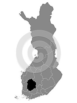 Location Map of Region Pirkanmaa