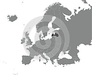 Location map of the REPUBLIC OF LATVIA, EUROPE