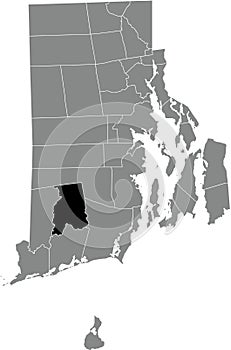 Location map of the Richmond of Rhode Island, USA