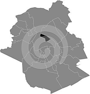 Location map of the Saint-Josse-ten-Noode Sint-Joost-ten-Node municipality of Brussels, Belgium