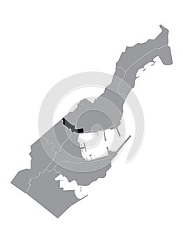 Location Map of Sainte Devote Ward