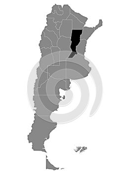 Location Map of Santa Fe Province