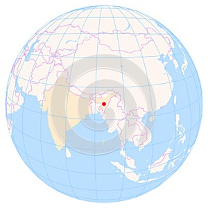 Location Map of Silchar Airport (Assam, India). IATA-code IXS