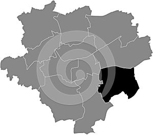 Location map of the Stadtbezirk Aplerbeck district of Dortmund, Germany