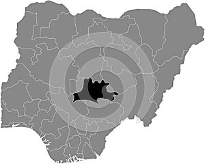 Location map of the State of Nasarawa of Nigeria