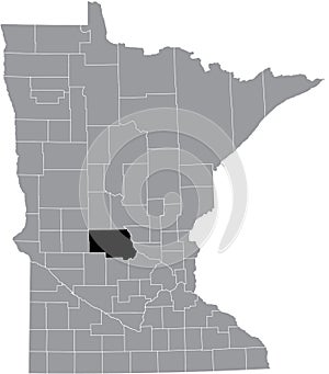 Location map of the Stearns County of Minnesota, USA