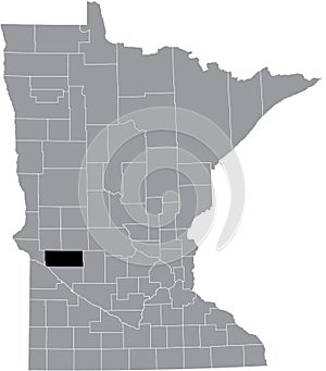 Location map of the Swift County of Minnesota, USA