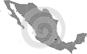 Location map of Tlaxcala state