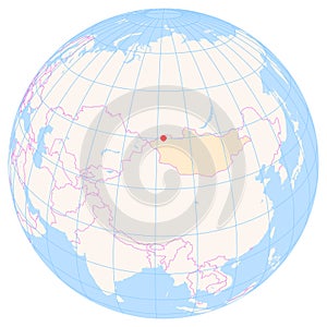 Location Map of Ulaangom Airport (Uvs, Mongolia). IATA-code ULO