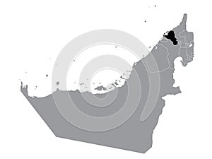 Location Map of Umm Al Quwain Emirate photo