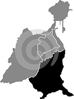 Location map of the Vegueta, Cono Sur y Tafira district of Las Palmas, Spain photo