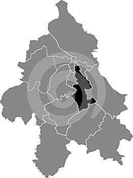 Location map of the VoÃÂ¾dovac municipality of Belgrade, Serbia photo