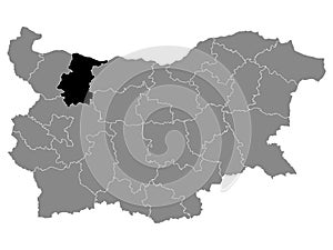 Location Map of Vratsa Province