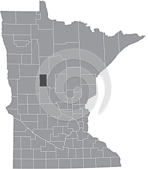 Location map of the Wadena County of Minnesota, USA