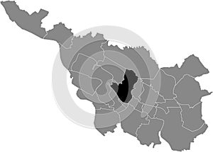 Location map of the Walle subdistrict of Bremen, Germany