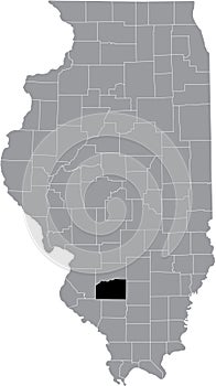 Location map of the Washington County of Illinois, USA photo