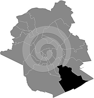Location map of the Watermael-Boitsfort Watermaal-Bosvoorde municipality of Brussels, Belgium