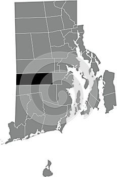 Location map of the West Greenwich of Rhode Island, USA