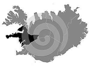 Location Map of Western Vesturland Region photo