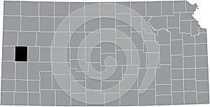 Location map of the Wichita County of Kansas, USA