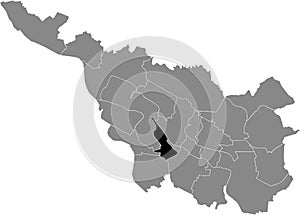 Location map of the Woltmershausen subdistrict of Bremen, Germany