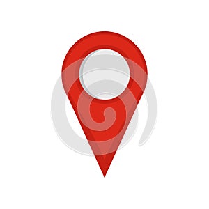 Location mark icon, flat style.