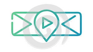 Location Message or Delivery Notification Icon, vector design Generative AI