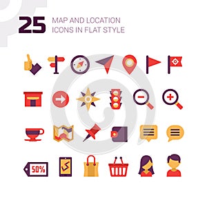 Location and Navigation Map Icons