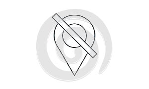 Location Off icon. Vector concept illustration for design.