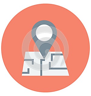 Location Pin Color Vector icon which can be easily modified or edit