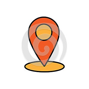 location pin design for maps and navigation icons with colorful vector art