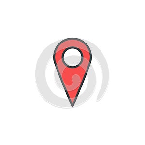 Location pin icon in colored version