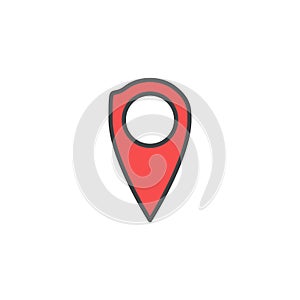 Location pin icon in colored version