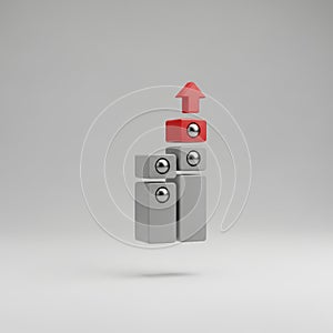 Location Pin Icon 3D Render