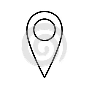 Location pin icon. GPS position sign