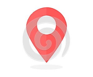 Location pin icon. Map pin place marker. Location icon logo design. Map marker pointer GPS location symbol vector design.